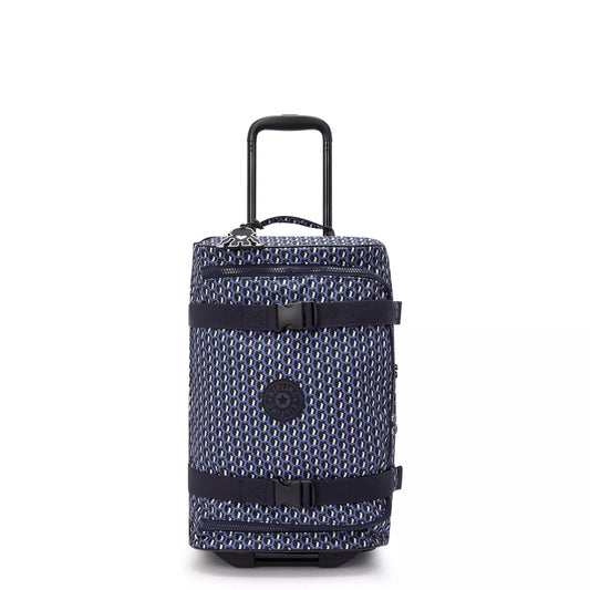Kipling Aviana Small Printed Rolling Carry-On Duffle Bag - 3D K Blue