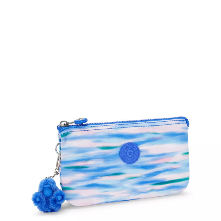 Kipling Creativity Large Printed Pouch - Diluted Blue