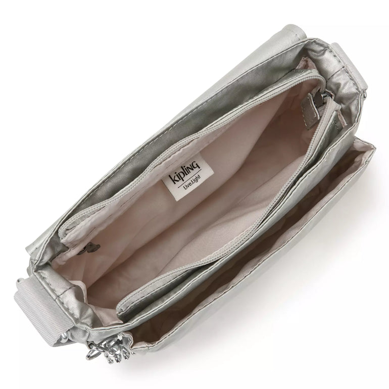 Kipling Loreen Medium Metallic Crossbody Bag - Bright Metallic