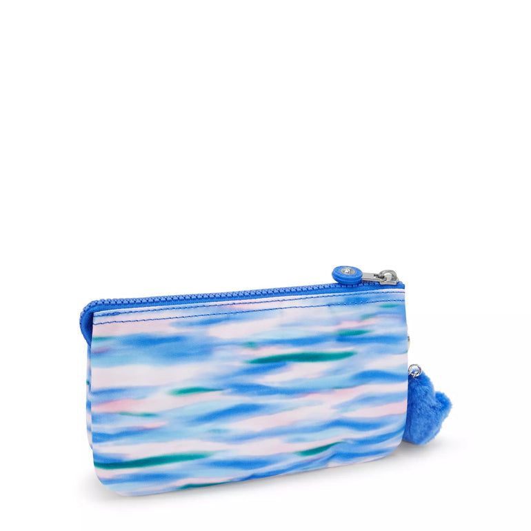 Kipling Creativity Large Printed Pouch - Diluted Blue