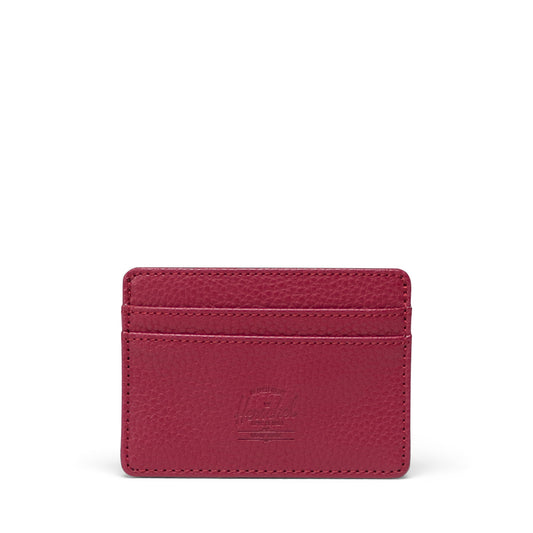 Herschel Charlie Cardholder Vegan Leather - Cherry Red
