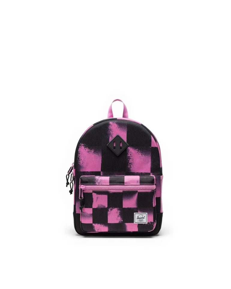 Herschel Heritage Kids Backpack - Stencil Checker Opera Mauve