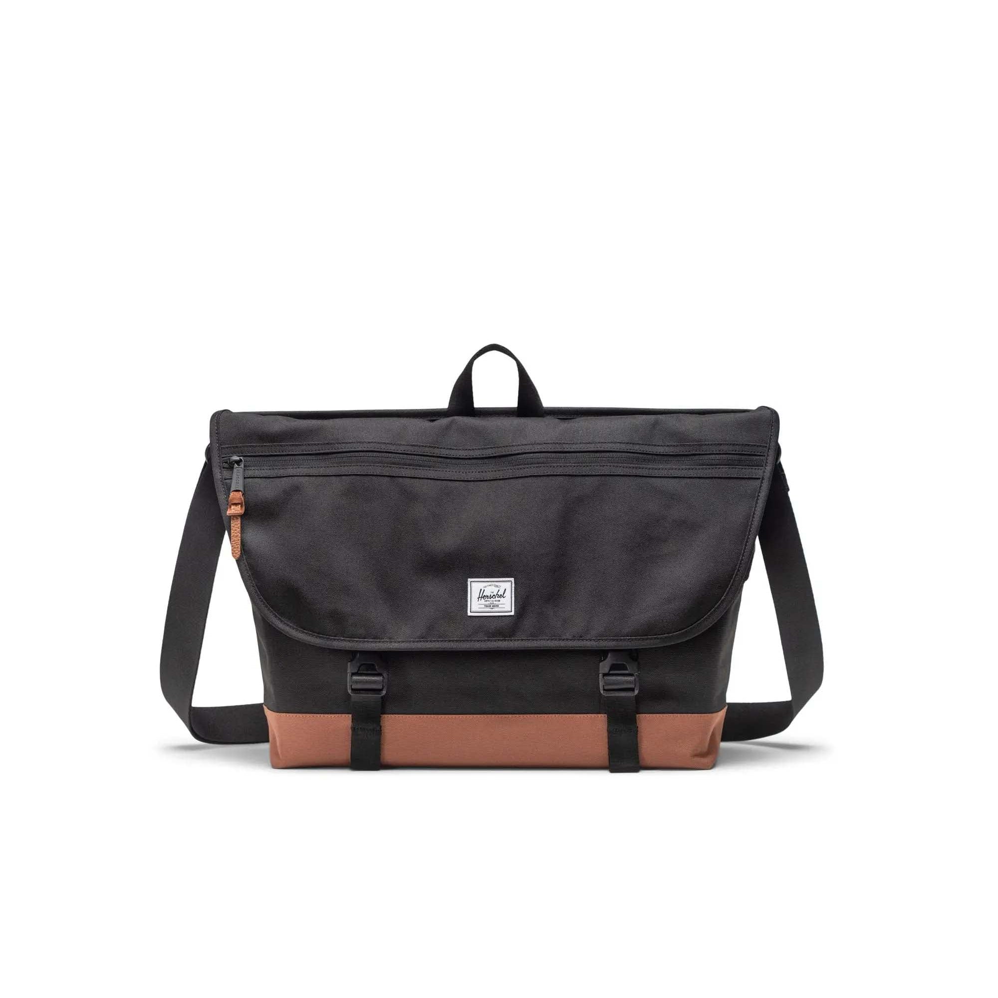 Herschel Cove Sac messager - Black/Saddle Brown