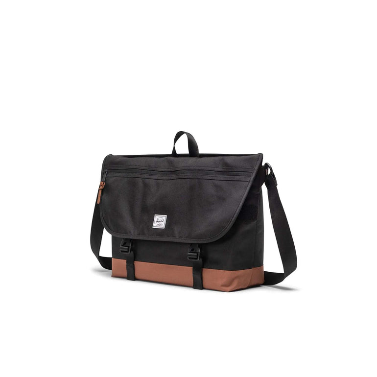 Herschel Cove Sac messager - Black/Saddle Brown