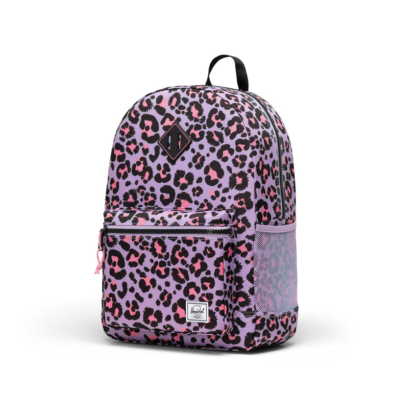 Herschel Heritage Youth Backpack - Scribble Leopard Sachet Pink