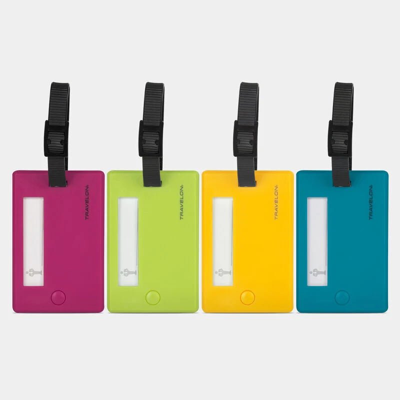 Travelon Set of 4 Assorted Color Luggage Tags