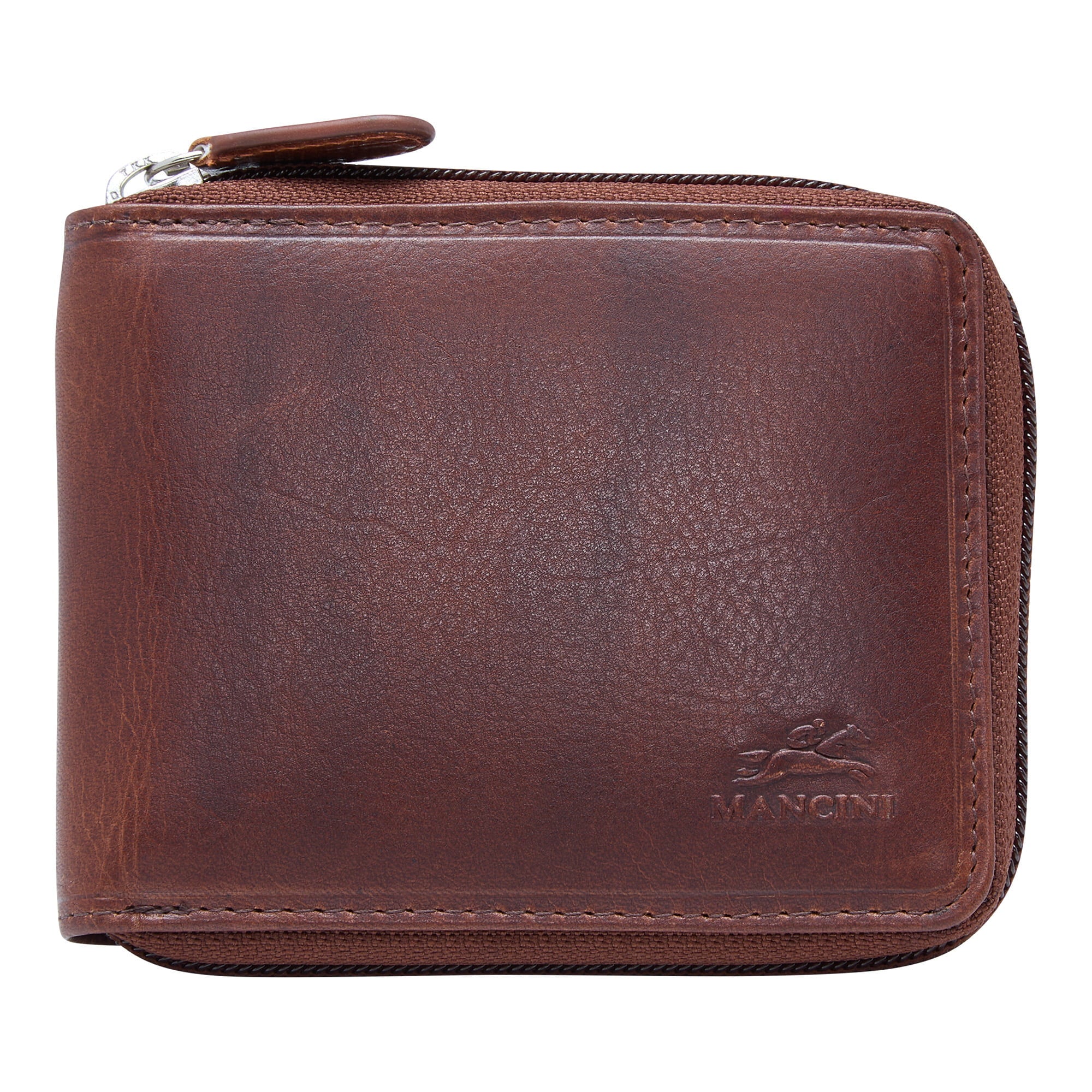 Mancini BOULDER Portefeuille pour hommes avec fermeture éclair sécurisée et passcase amovible, doté de la technologie RFID pour la sécurité des cartes