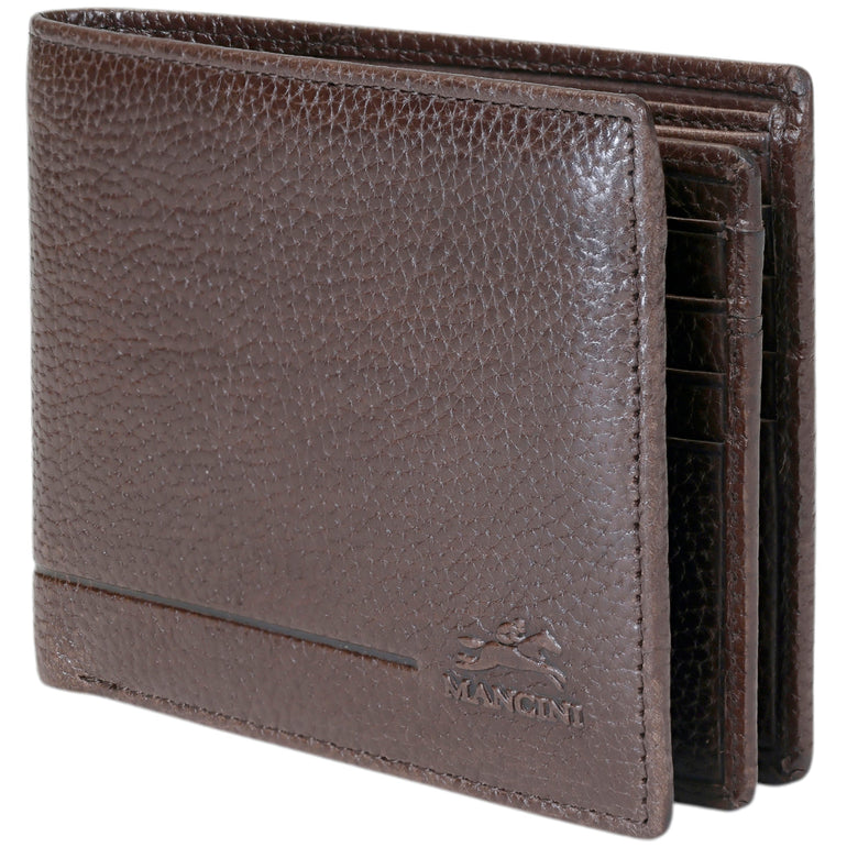 Mancini Fifth Avenue RFID Secure Center Wing Billfold