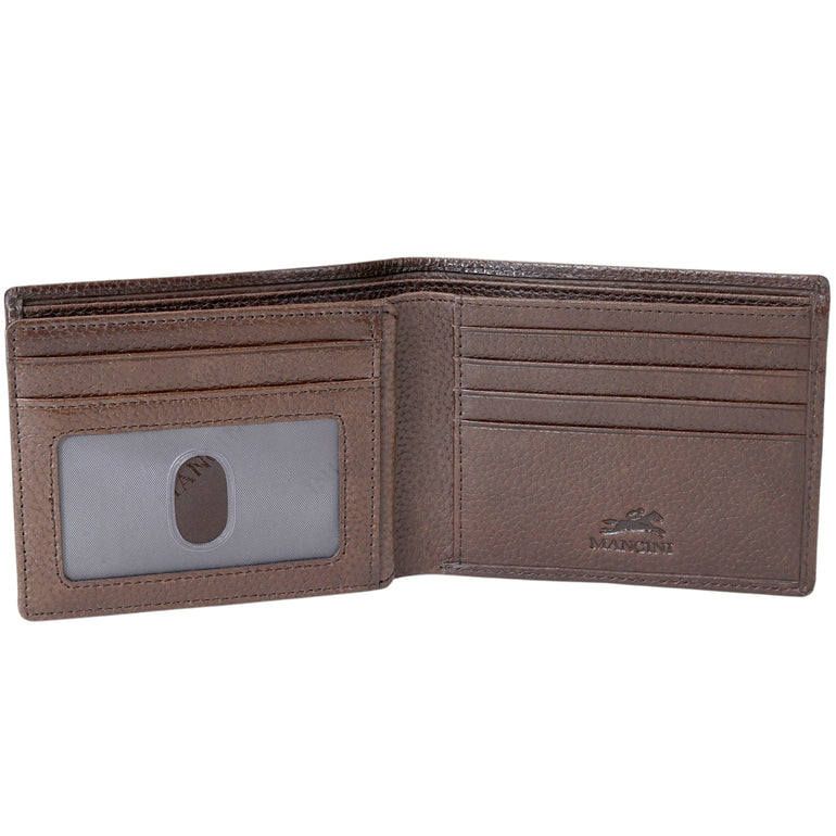 Mancini Fifth Avenue RFID Secure Center Wing Billfold