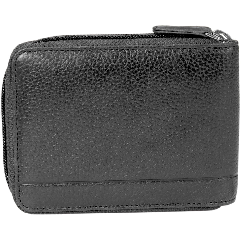 Mancini Fifth Avenue RFID Zippered Billfold with Removable Passcase