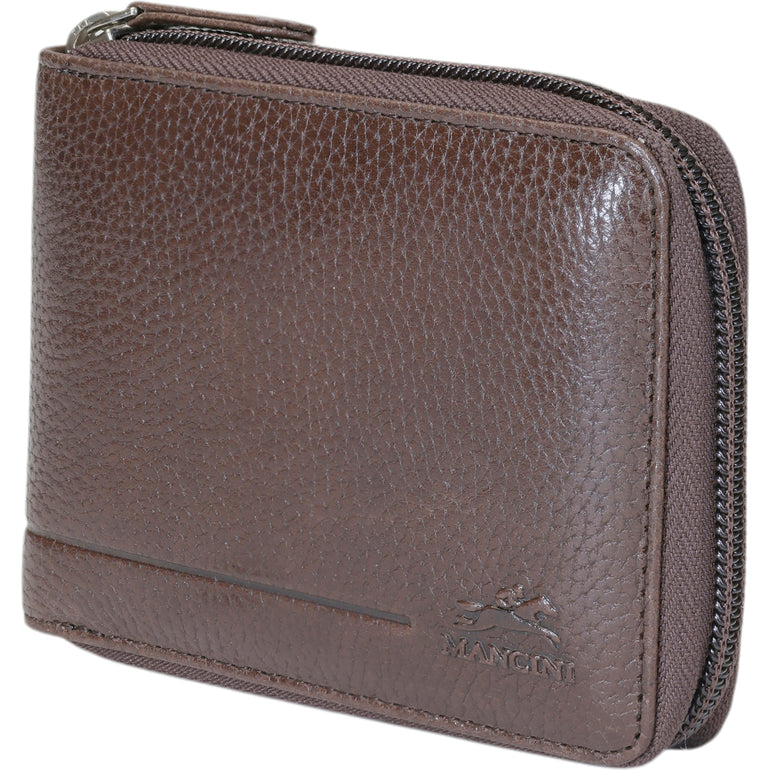Mancini Fifth Avenue RFID Zippered Billfold with Removable Passcase