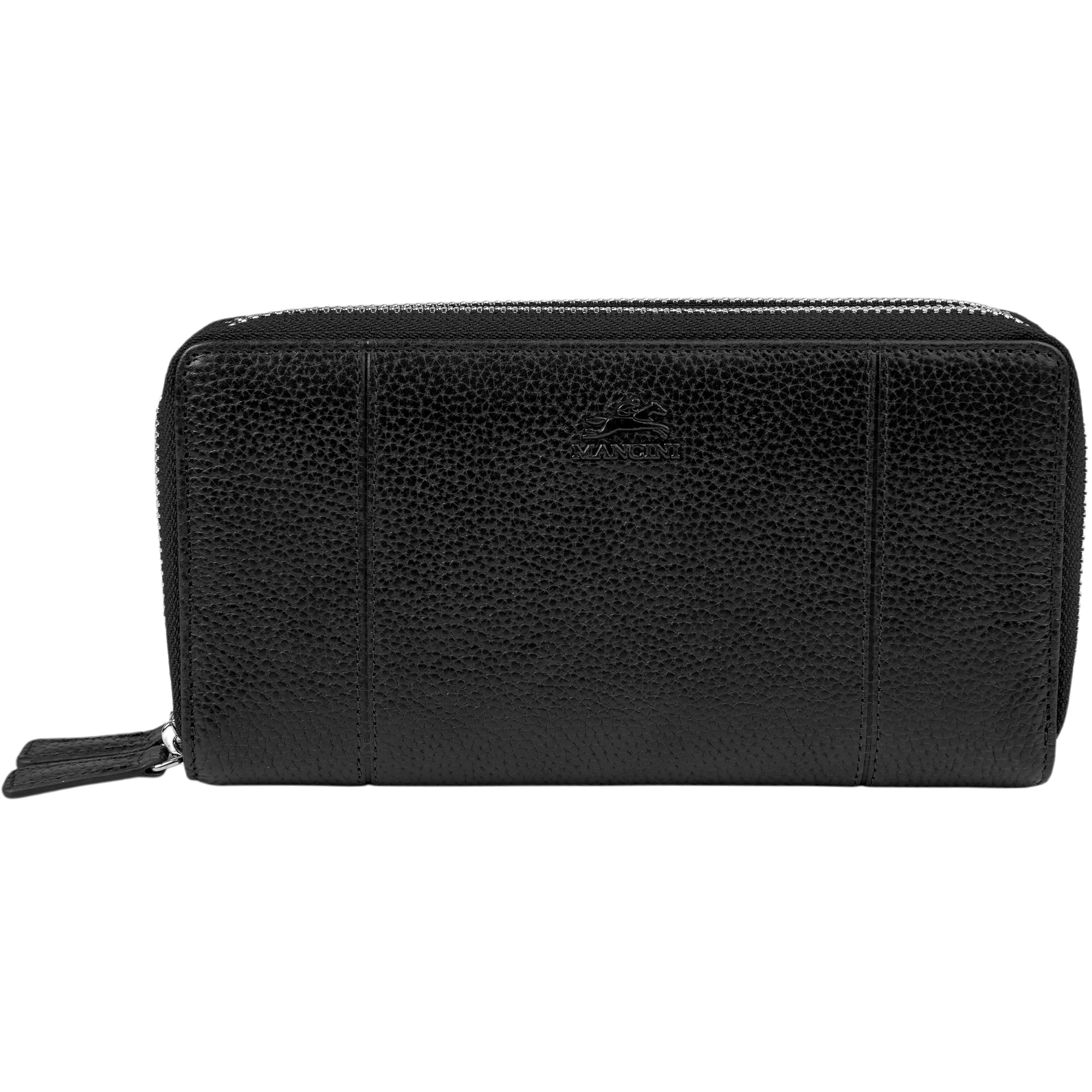 Mancini Fifth Avenue RFID Secure Double Zipper Wallet