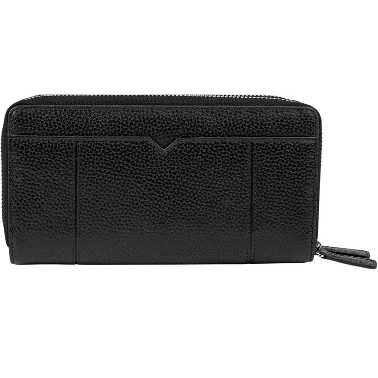 Mancini Fifth Avenue RFID Secure Double Zipper Wallet
