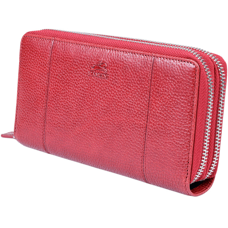 Mancini Fifth Avenue RFID Secure Double Zipper Wallet