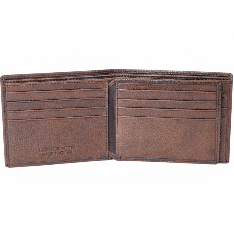 Mancini Fifth Avenue RFID Secure Center Wing Wallet with Coin Pocket