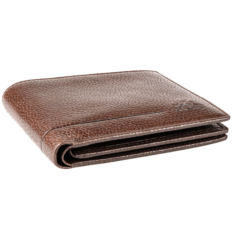 Mancini Fifth Avenue RFID Secure Center Wing Wallet with Coin Pocket