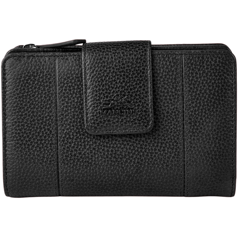 Mancini Fifth Avenue RFID Secure Medium Clutch Wallet