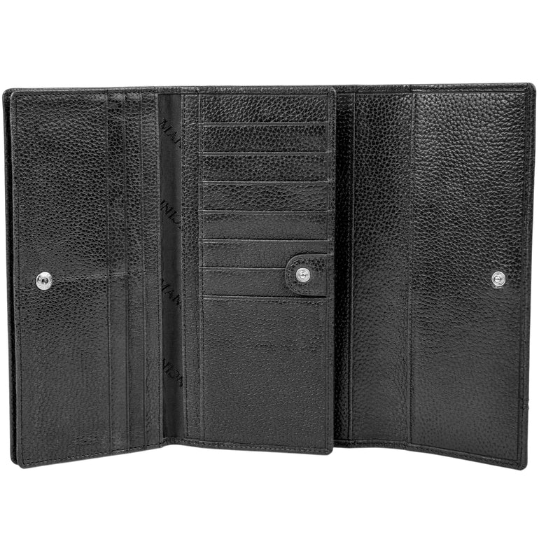 Mancini Fifth Avenue RFID Secure Quad Fold Wallet