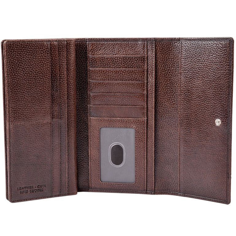 Mancini Fifth Avenue RFID Secure Quad Fold Wallet