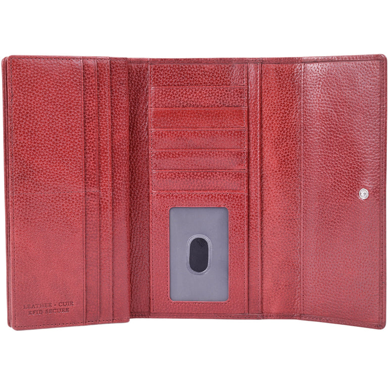 Mancini Fifth Avenue RFID Secure Quad Fold Wallet