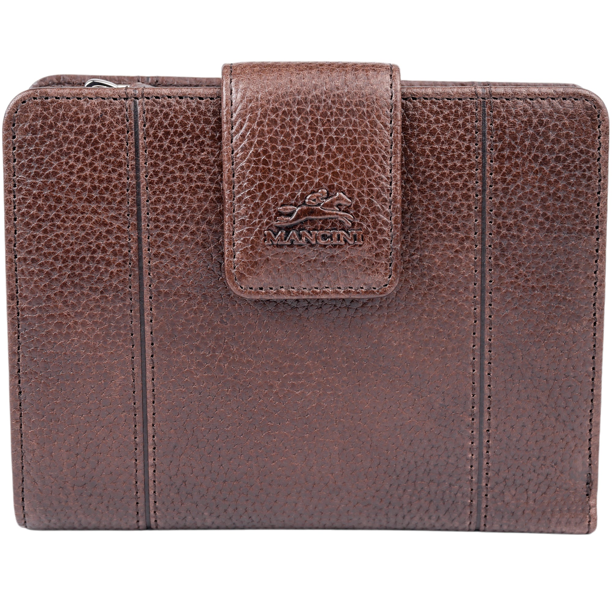 Mancini Fifth Avenue RFID Secure Medium Clutch Wallet