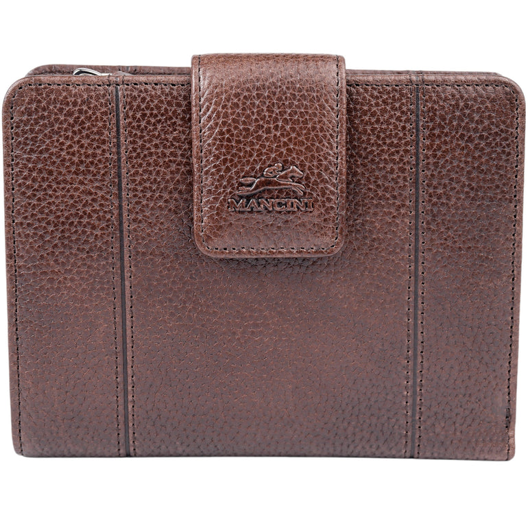 Mancini Fifth Avenue RFID Secure Medium Clutch Wallet