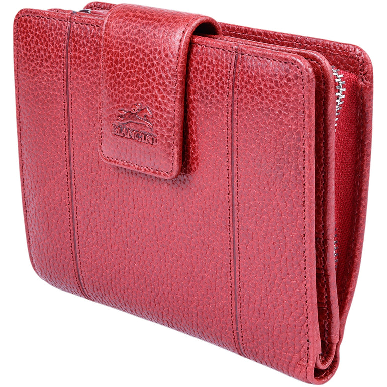 Mancini Fifth Avenue RFID Secure Medium Clutch Wallet