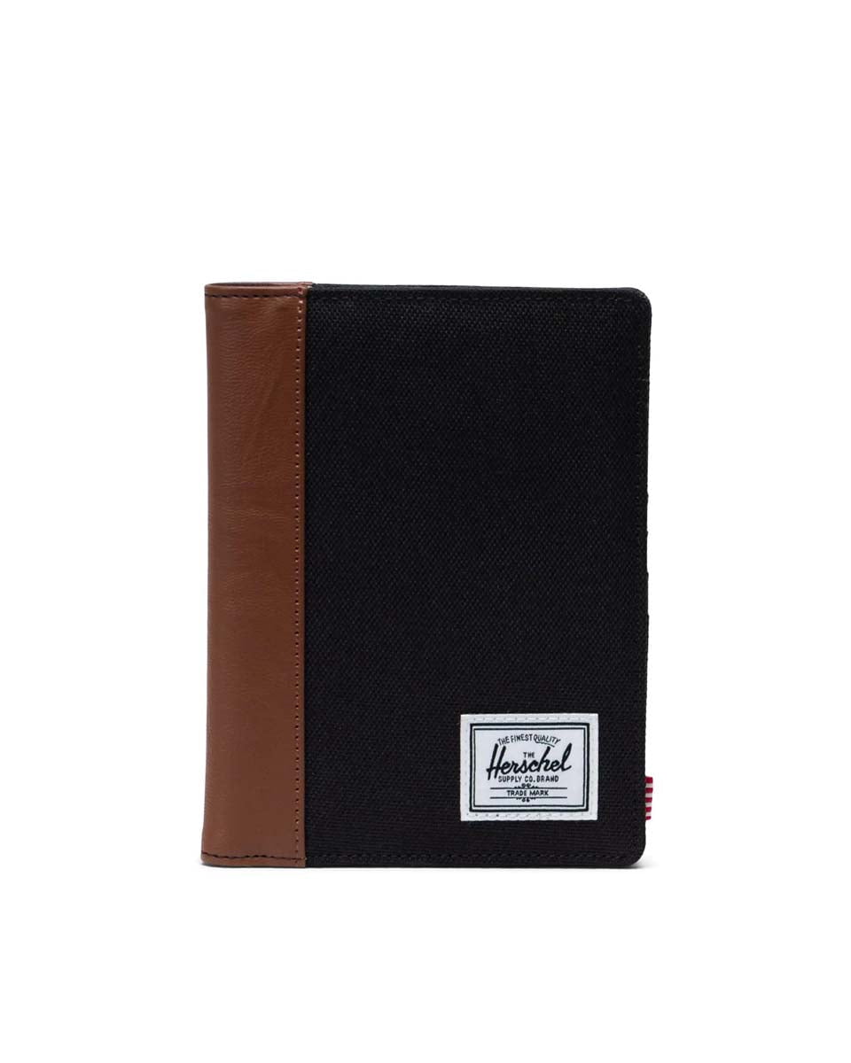 Herschel Raynor Passport Holder - Black/Tan