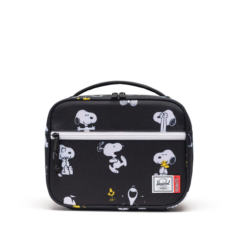 Herschel Peanuts Pop Quiz Lunch Box - Snoopy and Woodstock Black