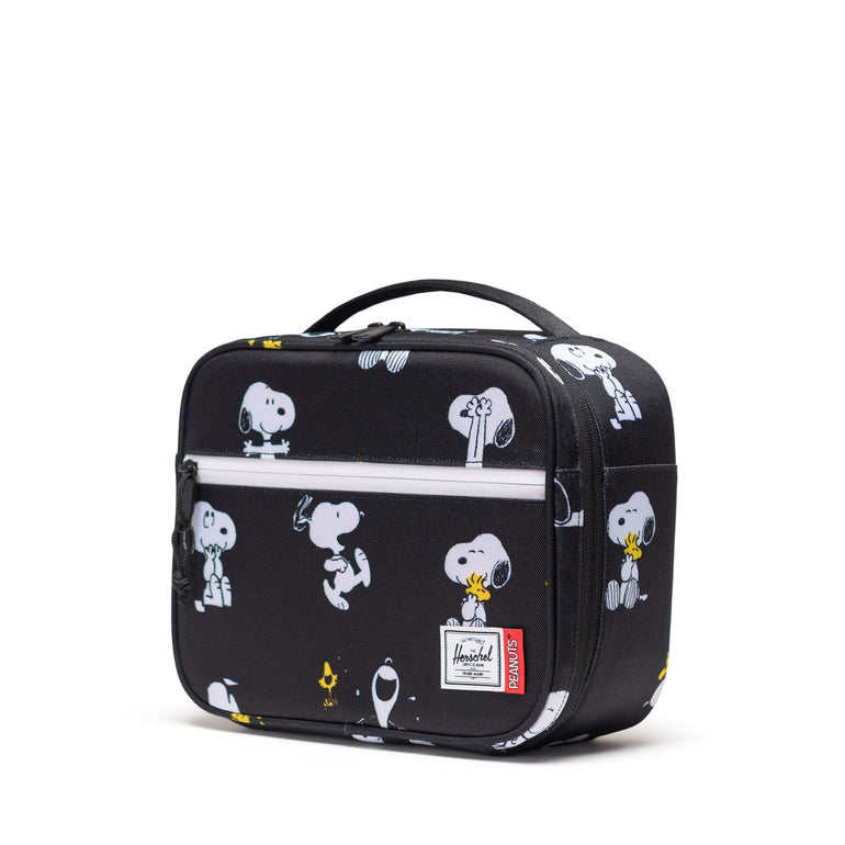 Herschel Peanuts Pop Quiz Lunch Box - Snoopy and Woodstock Black
