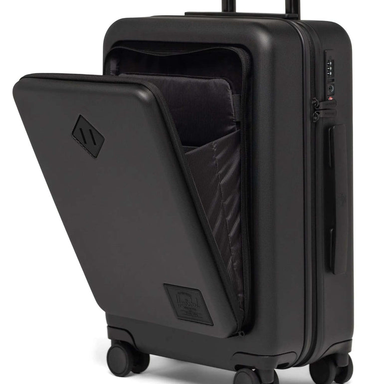 Herschel Heritage Hardshell Pro Large Carry On Luggage - Black