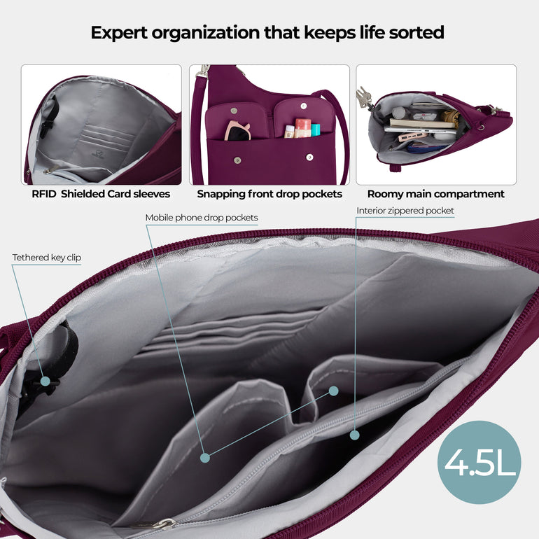 Travelon Anti-Theft Classic Crossbody Bag (RFID Blocking)