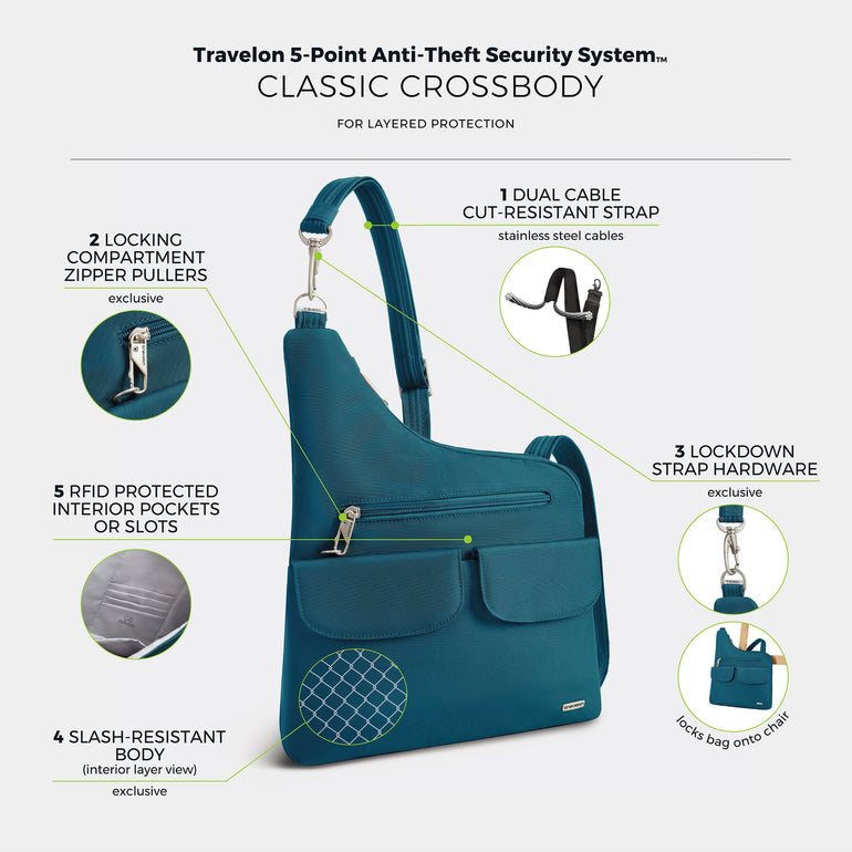 Travelon Anti-Theft Classic Crossbody Bag (RFID Blocking)