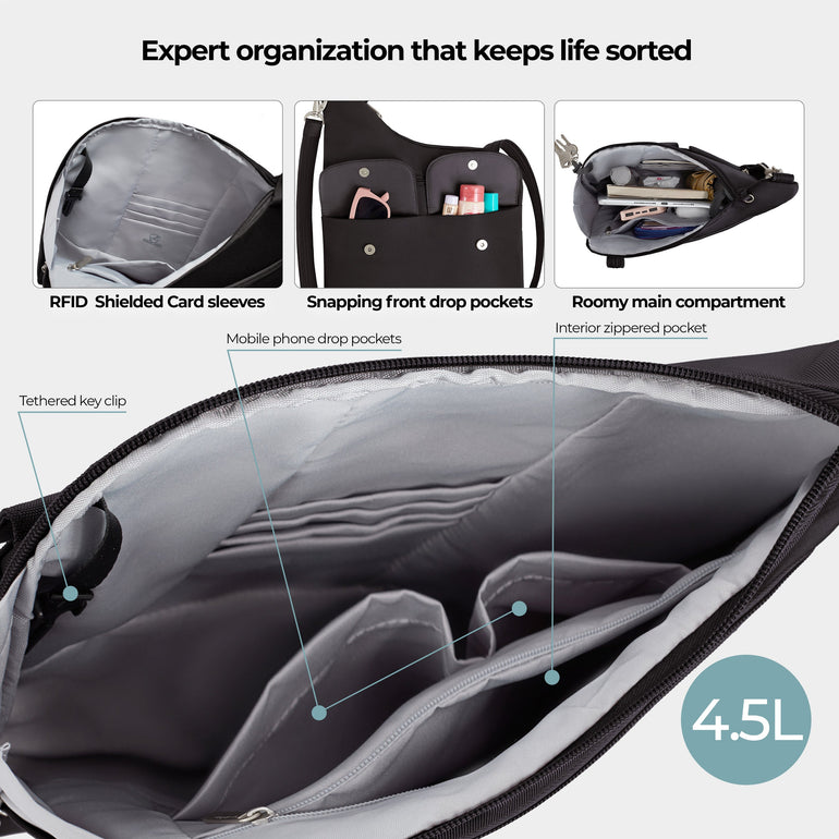 Travelon Anti-Theft Classic Crossbody Bag (RFID Blocking)