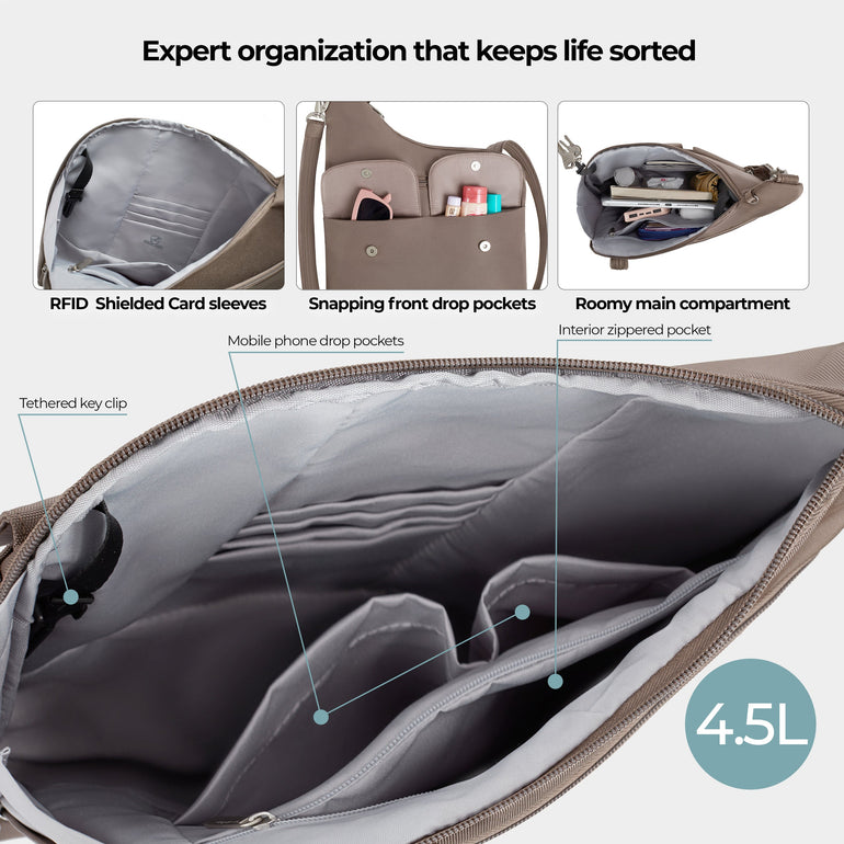 Travelon Anti-Theft Classic Crossbody Bag (RFID Blocking)