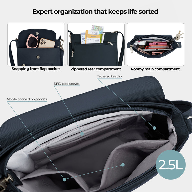 Travelon Anti-Theft Classic Mini Shoulder Bag