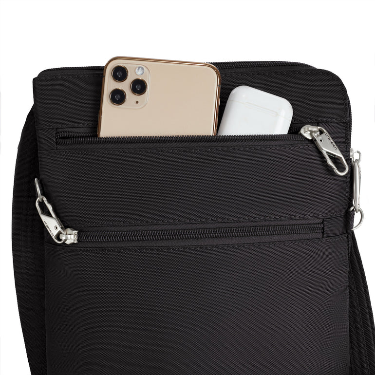 Travelon Anti-Theft Classic Slim Double Zip Crossbody
