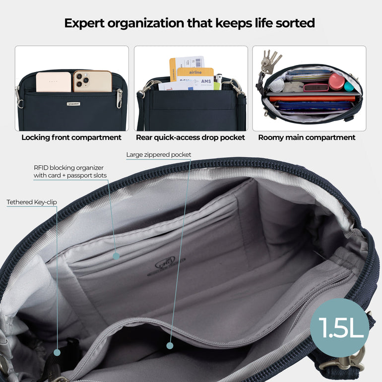 Travelon Anti-Theft Classic Convertible Crossbody & Waist Pack