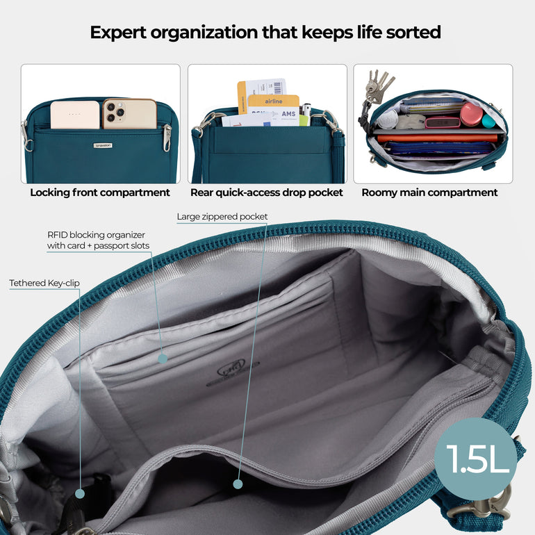 Travelon Anti-Theft Classic Convertible Crossbody & Waist Pack