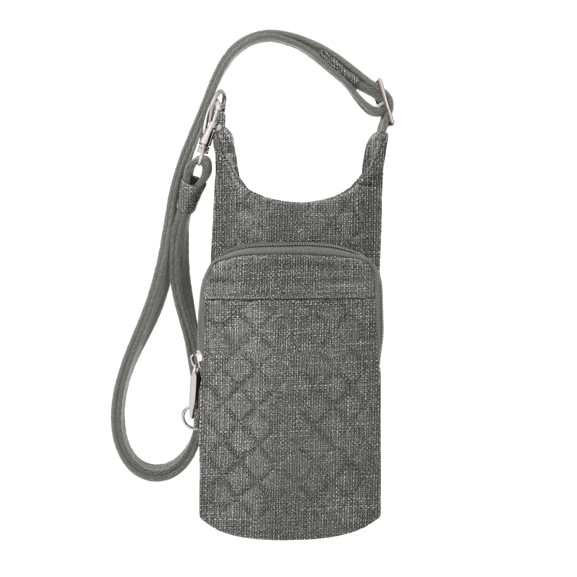Travelon Anti-Theft Boho Insulated Water Bottle Tote - Gray Heather