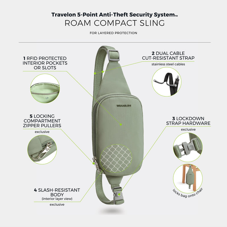 Travelon Roam Anti-Theft Compact Sling