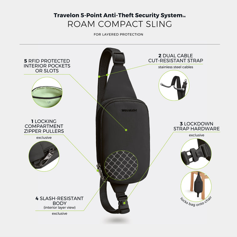 Travelon Roam Anti-Theft Compact Sling