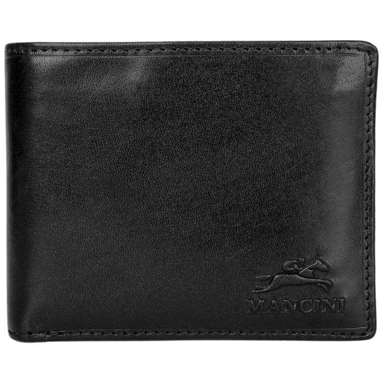 Mancini Pelle D’oro RFID Secure Center Wing Billfold