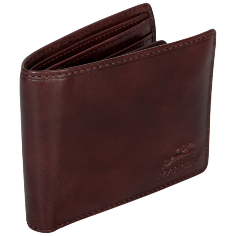 Mancini Pelle D’oro RFID Secure Center Wing Billfold