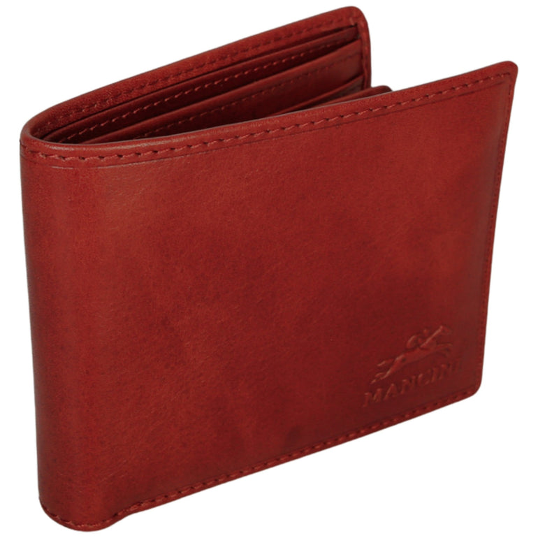 Mancini Pelle D’oro RFID Secure Center Wing Billfold