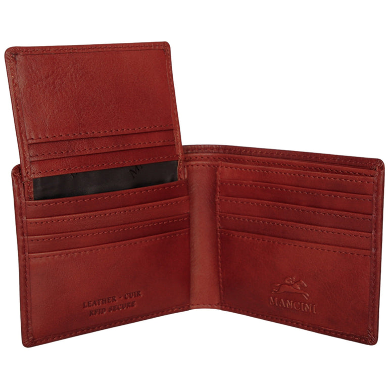 Mancini Pelle D’oro RFID Secure Left Wing Billfold
