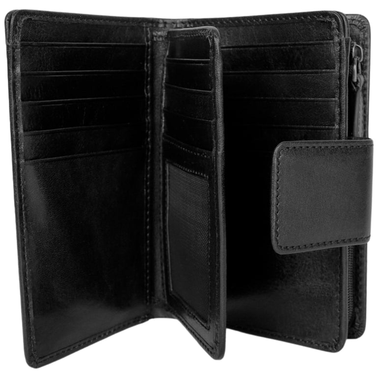 Mancini Pelle D’oro RFID Secure Medium Clutch Wallet