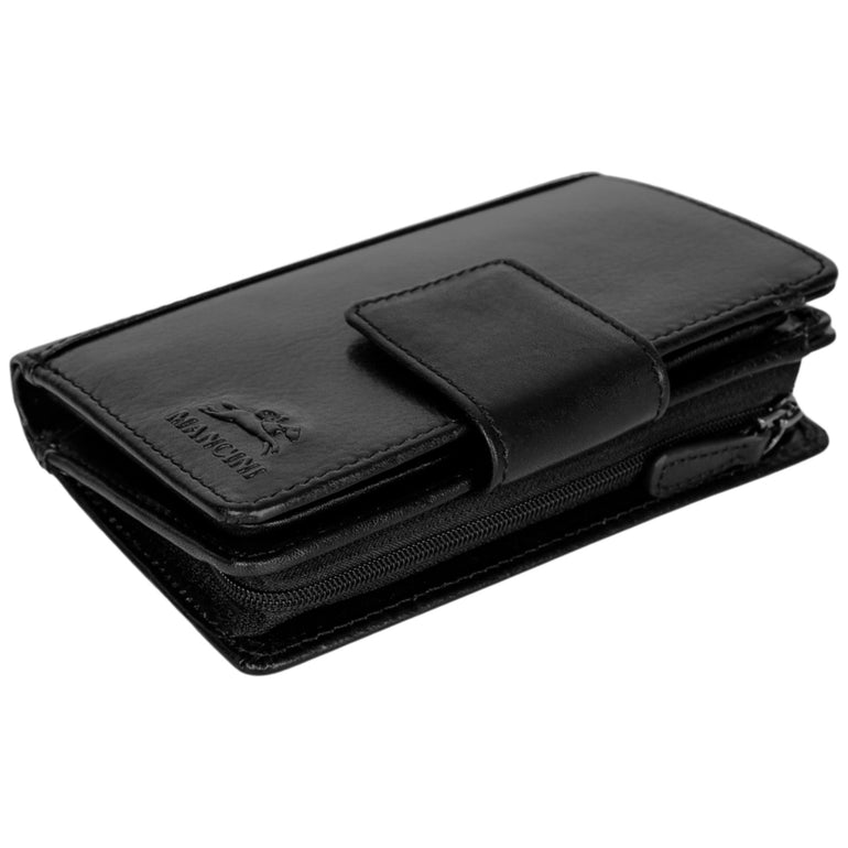 Mancini Pelle D’oro RFID Secure Medium Clutch Wallet