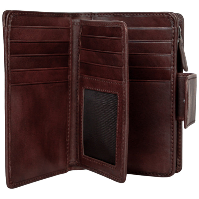 Mancini Pelle D’oro RFID Secure Medium Clutch Wallet