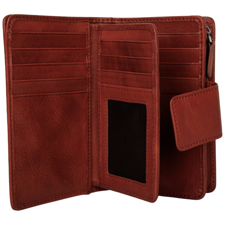 Mancini Pelle D’oro RFID Secure Medium Clutch Wallet